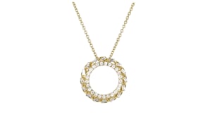 .33 ct. t.w. Lab-Grown Diamond Eternity Circle Pendant Necklace in 18kt Gold Over Sterling