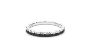 .20 ct. t.w. Black and White Diamond Ring in Sterling Silver