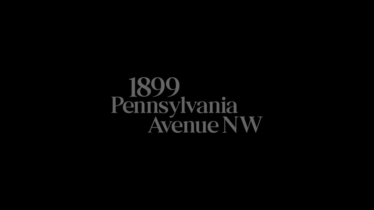 1899 Pennsylvania Avenue NW, Washington DC — Sterling Bay. Office tower animation with plaza arrival and workplace amenities.