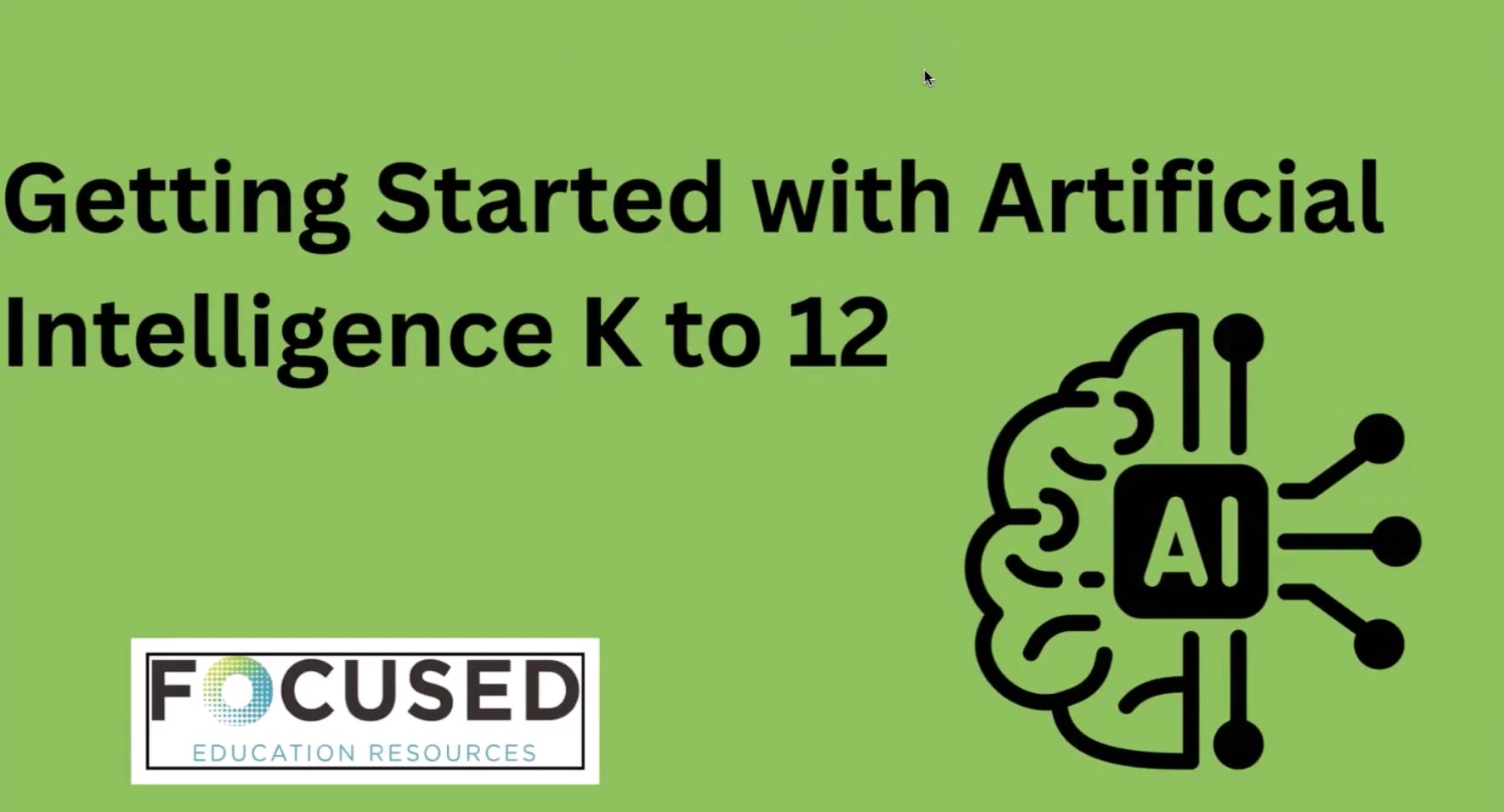 Getting Started with Artificial Intelligence K-12