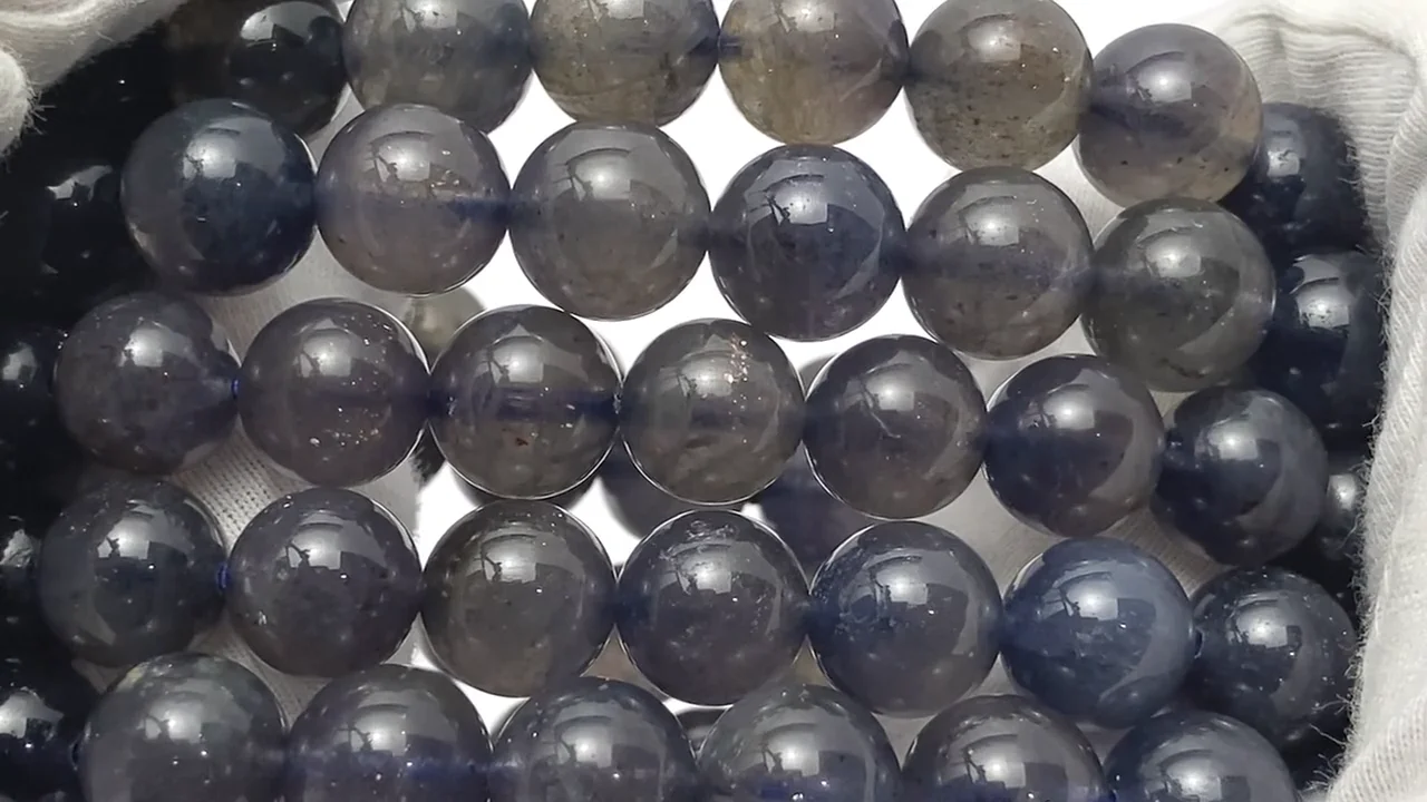 アイオライト ラウンド10mm ブレスレット｜天然石ビーズの卸問屋・通販