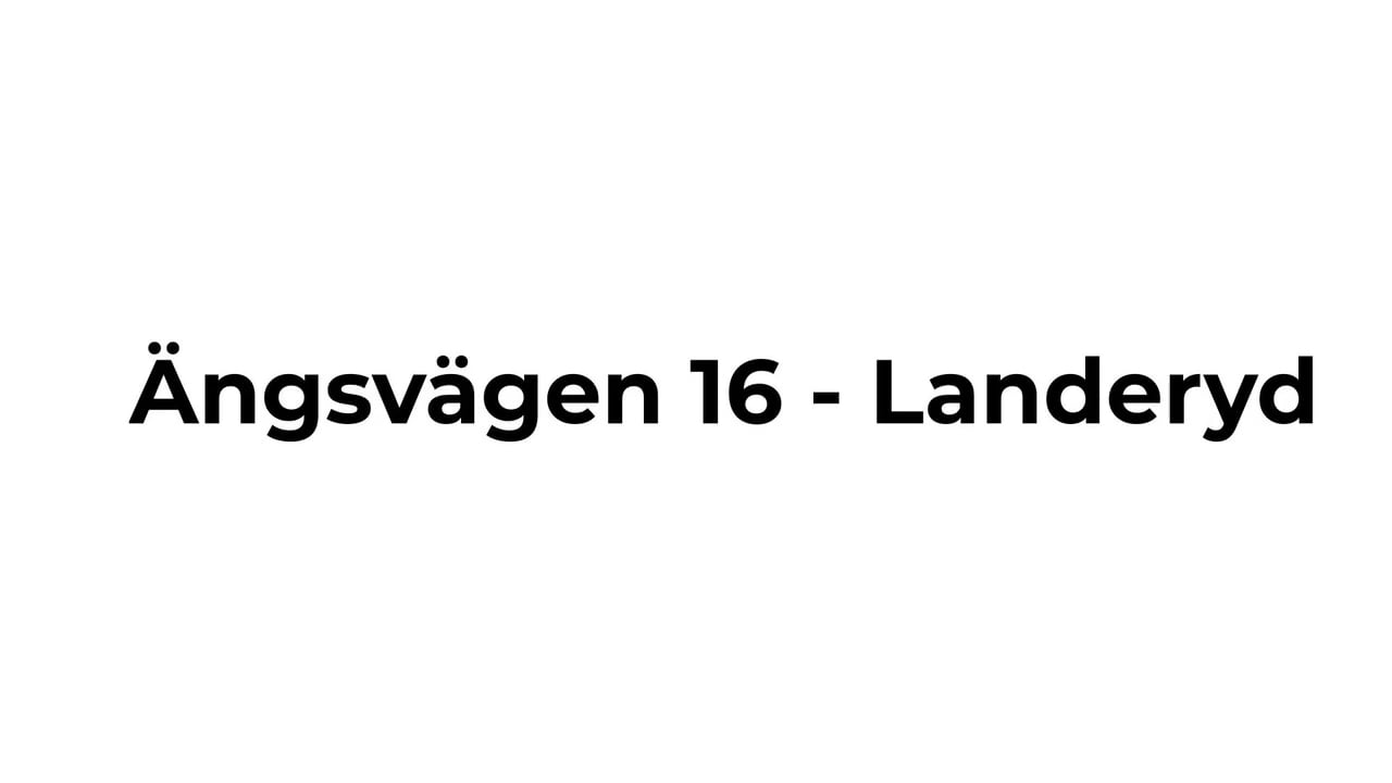 6 rum Villa på Ängvägen 16 Landeryd Hylte kommun - video