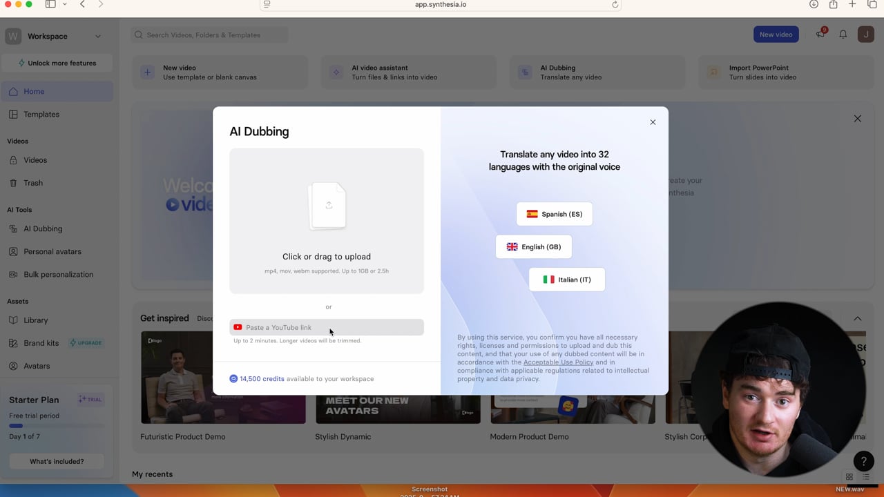 AI Dubbing - (Synthesia)