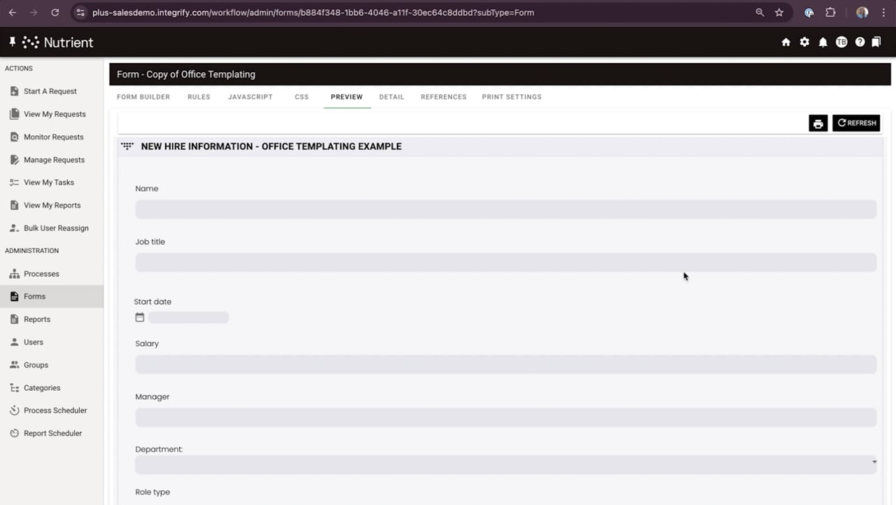 How to style forms with CSS in Nutrient Workflow
