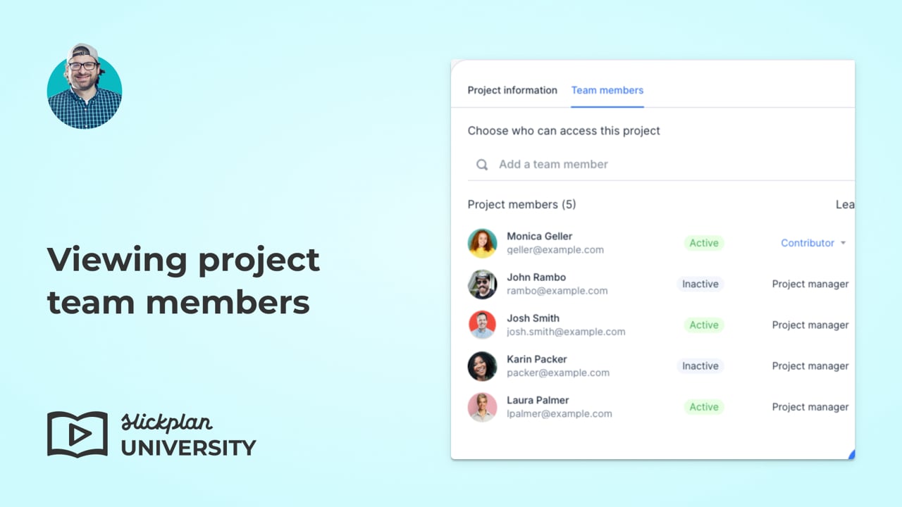 Viewing project team members