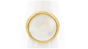 Round Mother-of-Pearl Ring in 18kt Gold Over Sterling