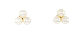 4-4.5mm Cultured Pearl Trio Earrings in 14kt Yellow Gold