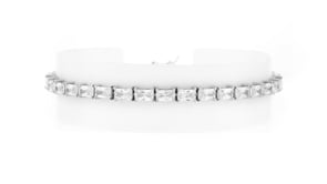 7.50 ct. t.w. Baguette CZ Tennis Bracelet in Sterling Silver