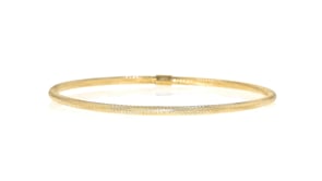 Italian 14kt Yellow Gold Textured Bangle Bracelet