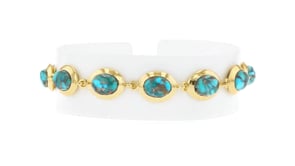 Turquoise Bracelet in 18kt Gold Over Sterling
