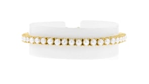 4mm Cultured Pearl Tennis Bracelet in 18kt Gold Over Sterling