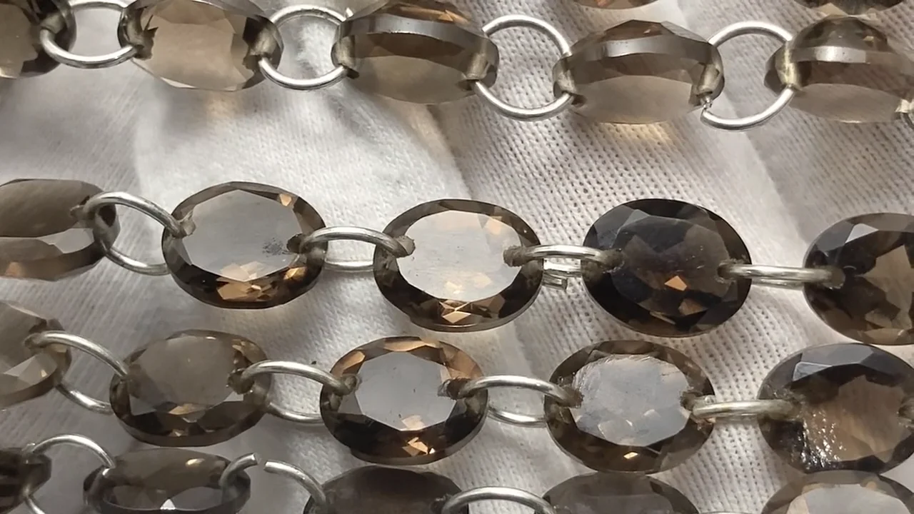 動画】宝石質スモーキークォーツAAA- オーバルファセットカット9×7mm