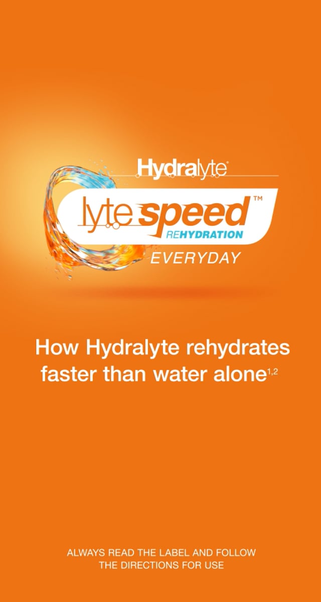 How Hydralyte rehydrates faster than water alone