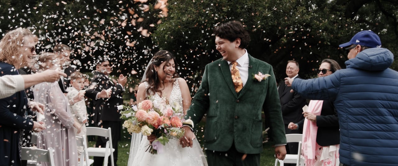 Title frame of the Jonathan & Cindy wedding film by Lulan Studio