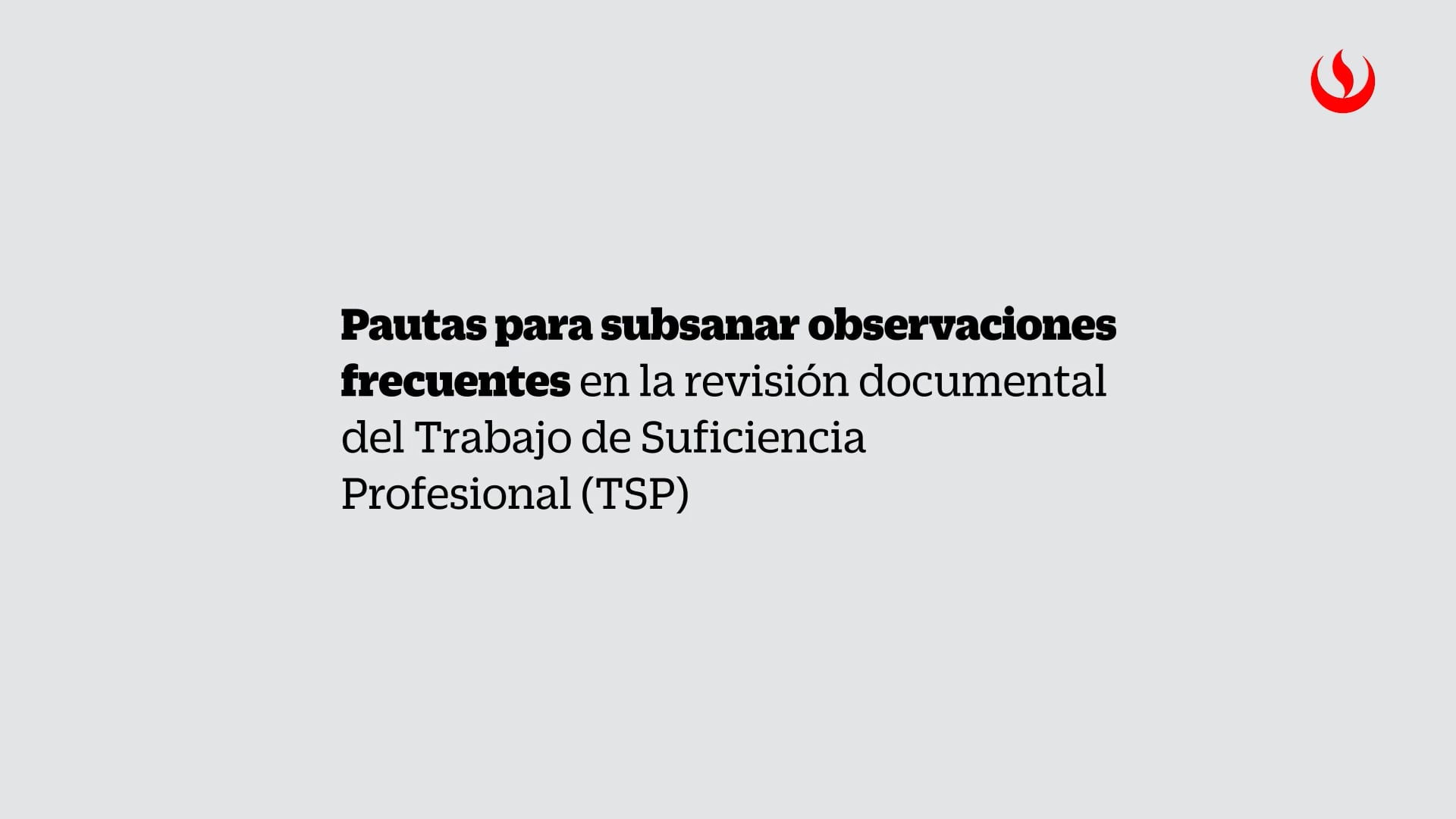 Pautas para subsanar observaciones de revision documental TSP | Videos ...