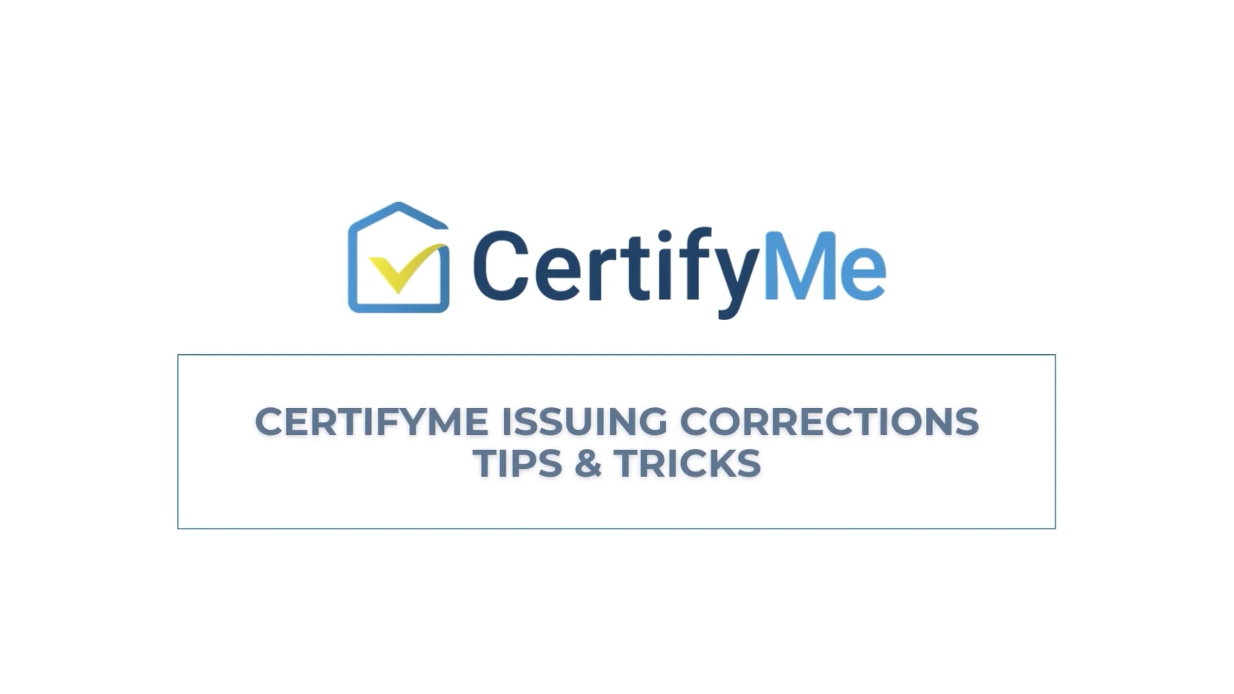 CertifyMe Issuing Corrections Tips & Tricks | Videos & Movies on Vimeo