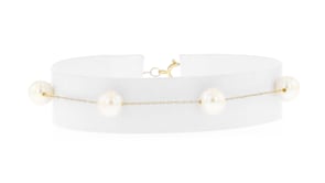 6.5-7mm Cultured Pearl Station Bracelet in 14kt Yellow Gold
