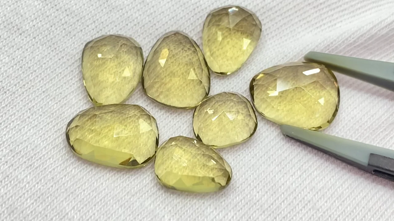 レモンクォーツ ルース B 超大粒！レモンクォーツ ルース 54.369ct【日独宝石研究所ソーティング