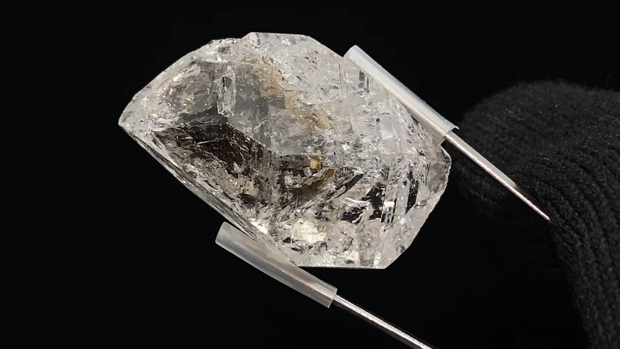 動画】【1点もの】NY産ハーキマーダイヤモンドAAA- ルース ラフ 1粒