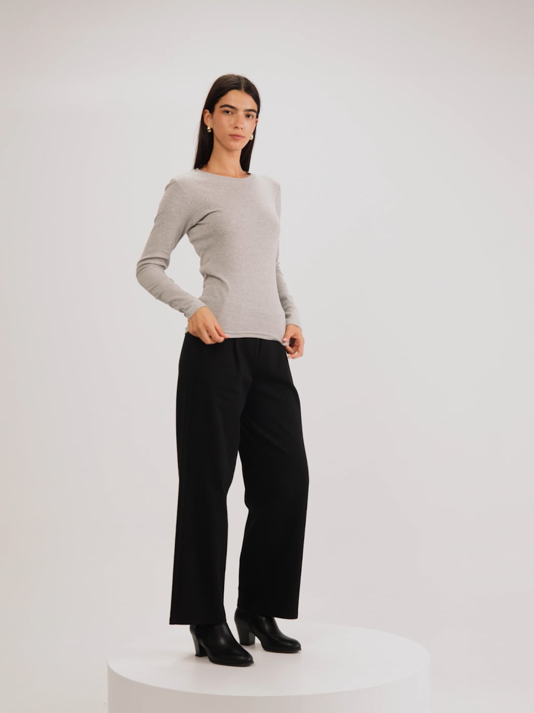 BASIC CREW NECK RIB-WOMEN