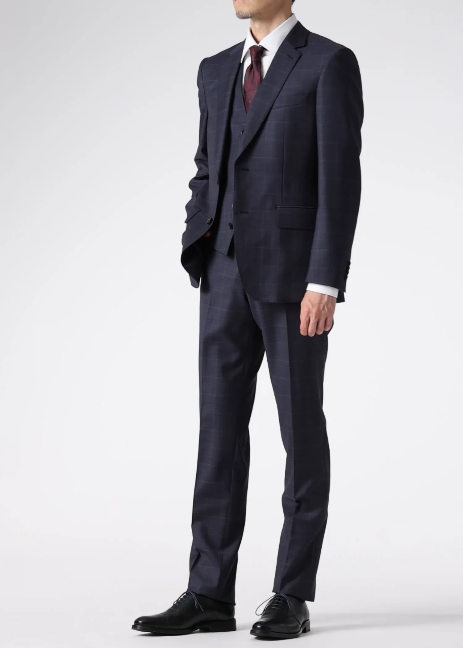 コントラストチェック 2B スーツ（ネイビー） ｜ポール・スミス