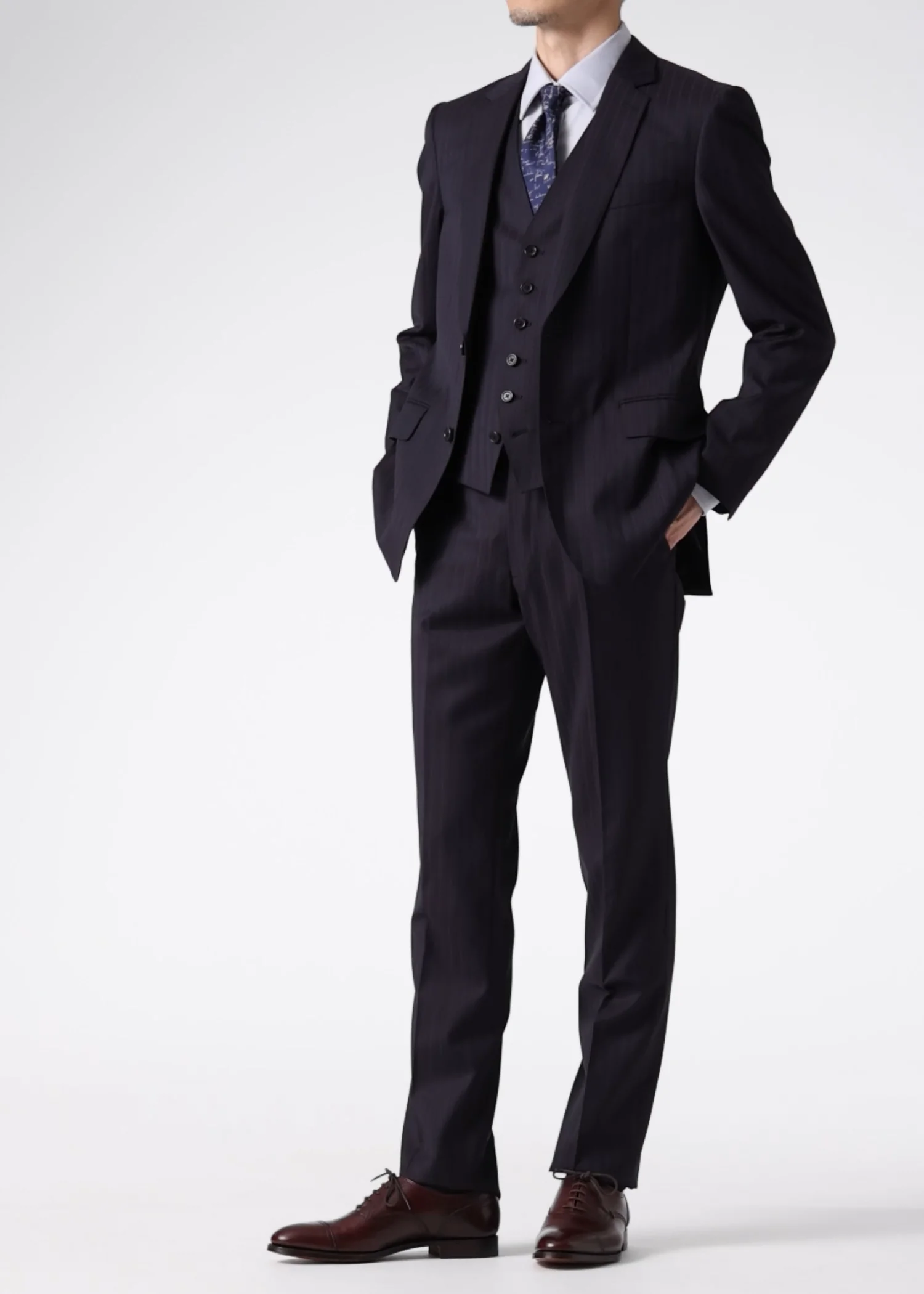 コントラストストライプ 2B スーツ ｜ポール・スミス