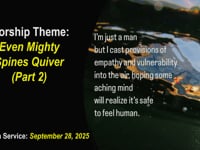Worship for September 28, 2025