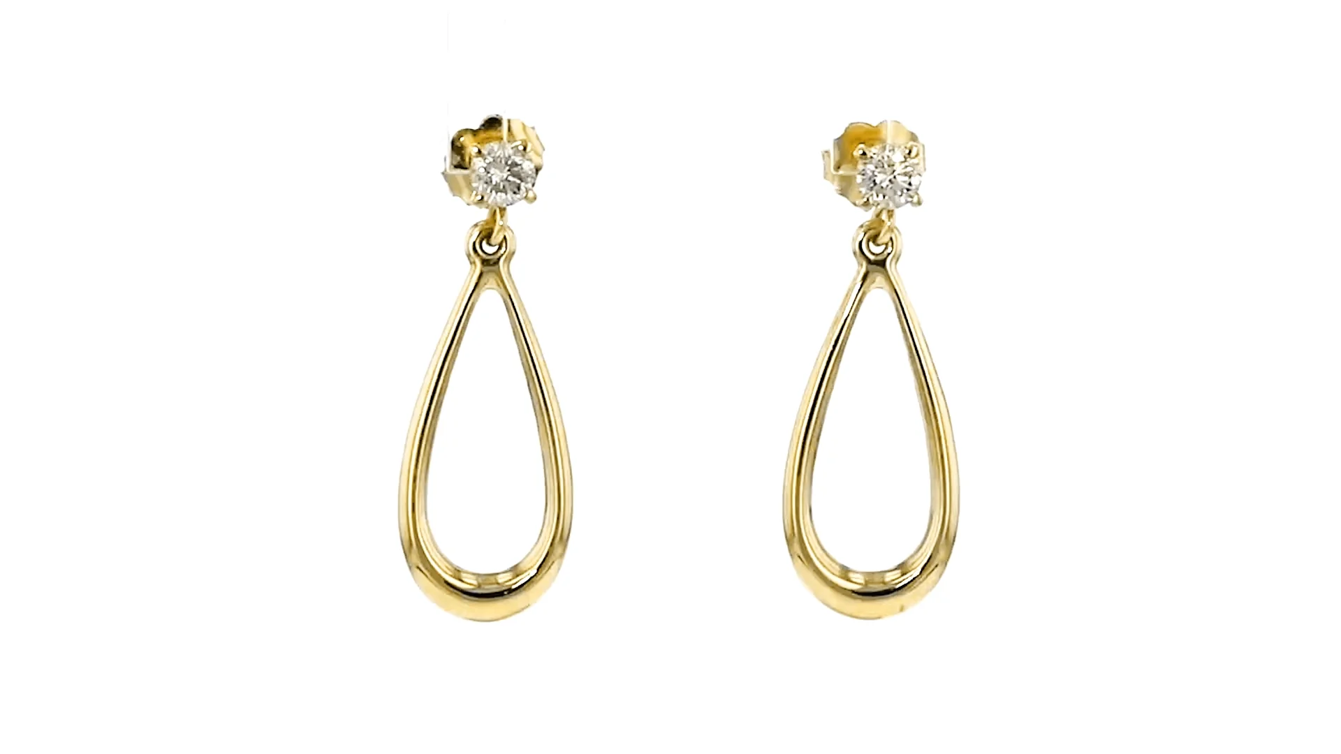 14kt Yellow Gold Open Teardrop Earring Jackets | Ross Simons