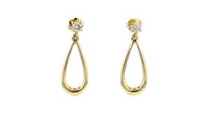 14kt Yellow Gold Open Teardrop Earring Jackets