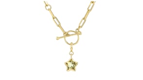 1.10 Carat Lemon Quartz Star Charm in 18kt Gold Over Sterling