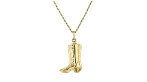 Italian 14kt Yellow Gold Cowboy Boot Charm