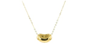 Italian 14kt Yellow Gold Organic-Shaped Bead Necklace