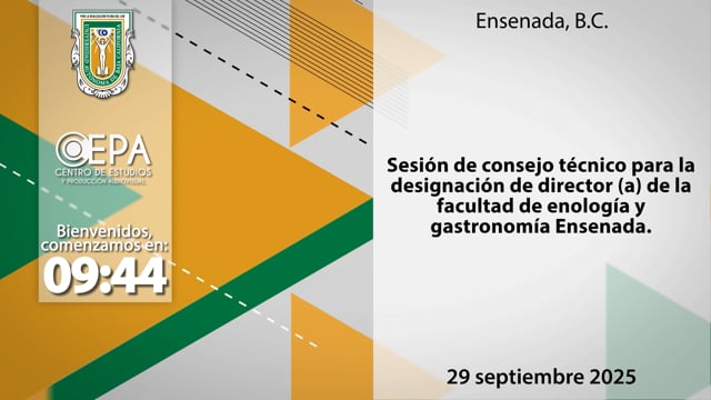 Sesión de Consejo Técnico para la designación de Director(a) de la Facultad de Enología y Gastronomía
