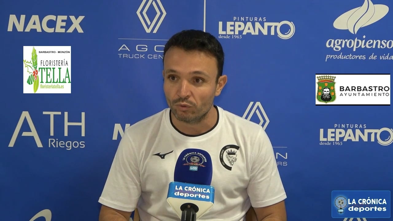 IBÓN LOSTAL (Entrenador Zuera) CD Binéfar 1-0 CD Zuera / Jor. 4 / Tercera Rfef