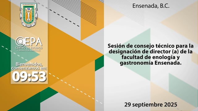 Presentación de Terna de aspirantes a Director(a) de la Facultad de Enología y Gastronomía