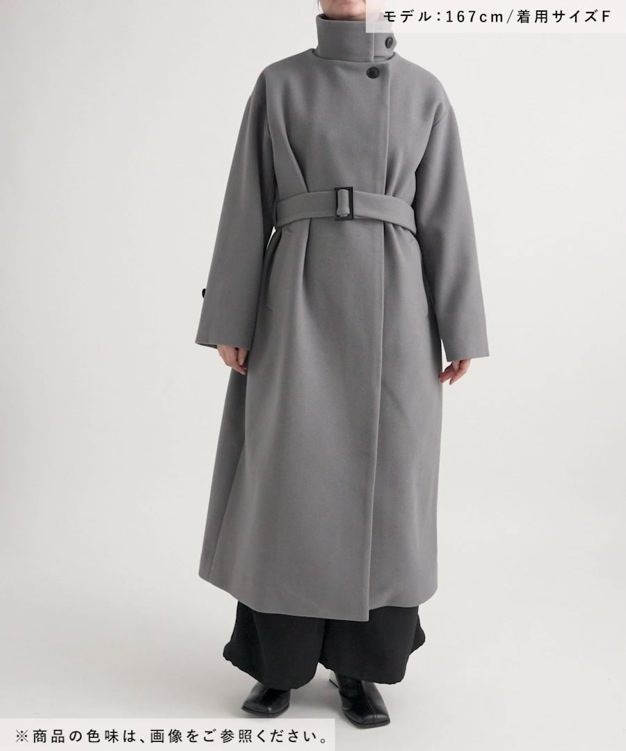 新色予約開始 LADIES】ウーリーテック2WAYスタンドロングコート