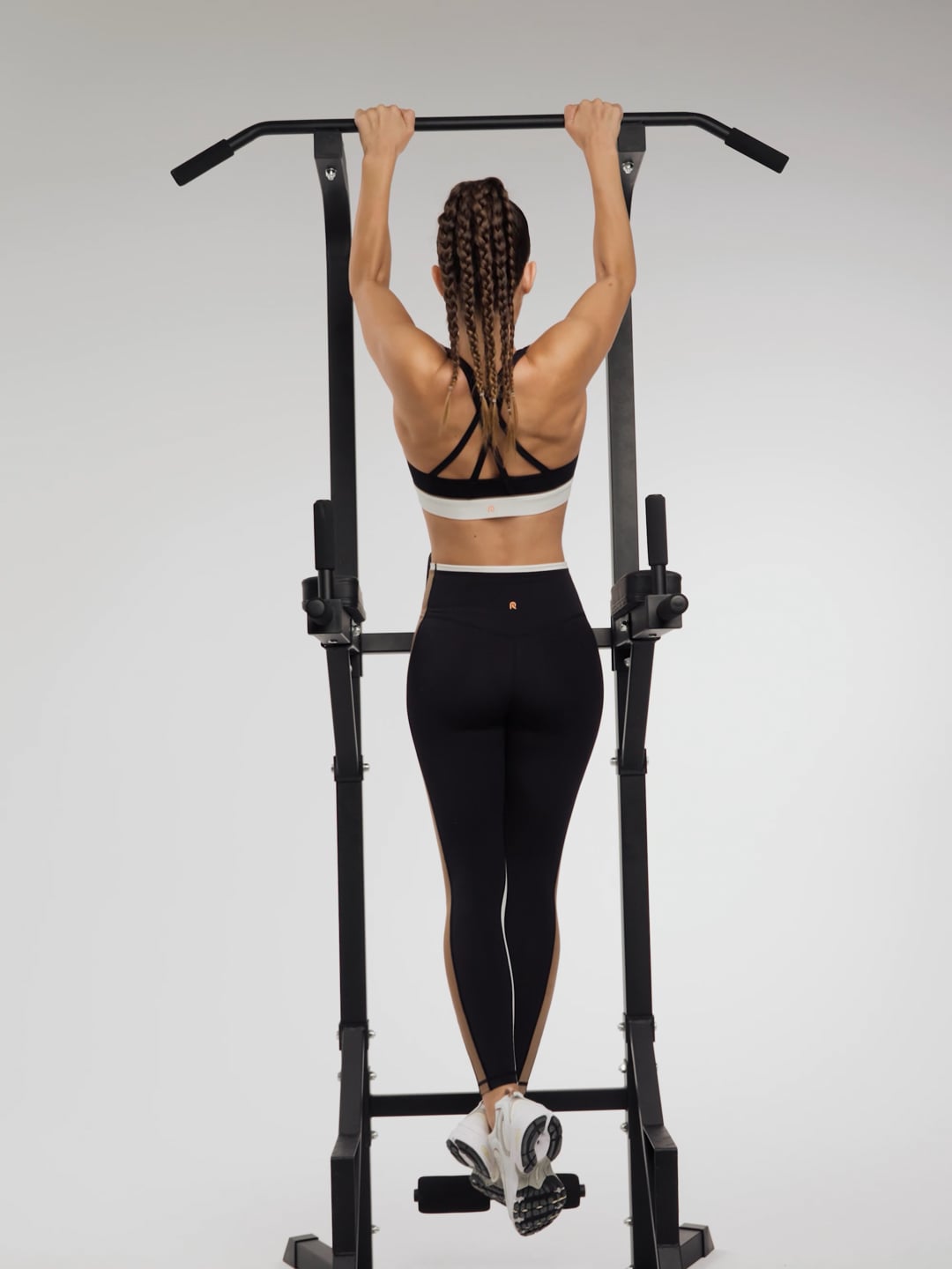 טייץ קולור בלוק אורך ”25 מבד nero