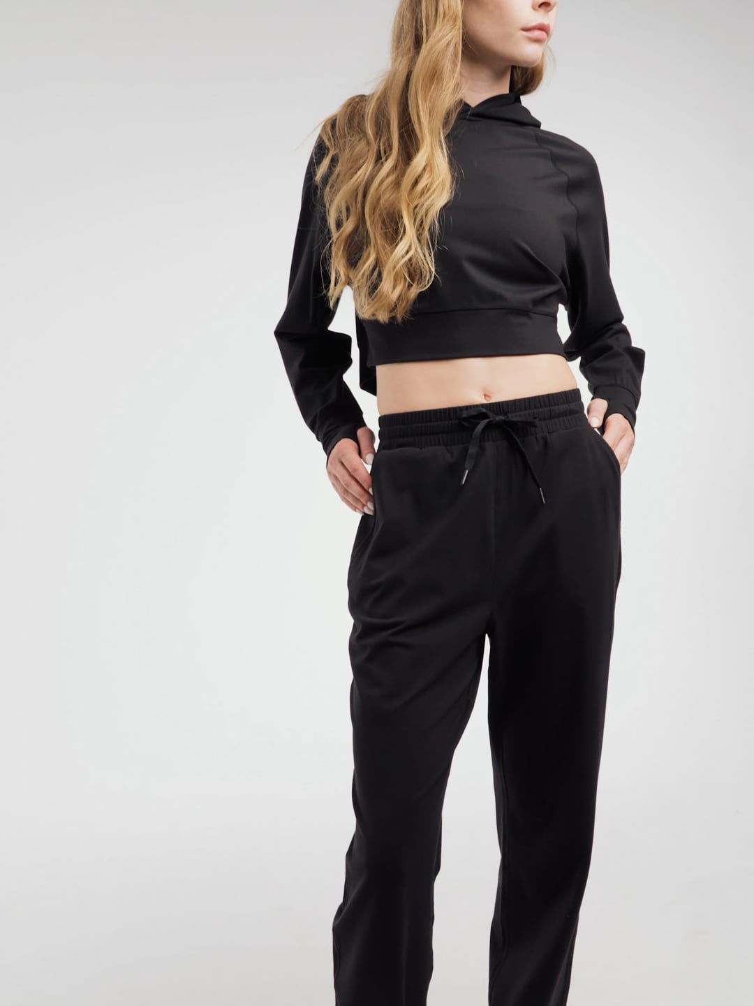 מכנס ישר עם שרוך מבד ilios