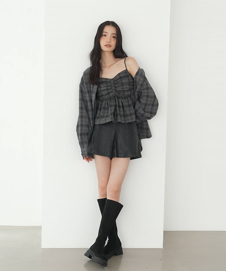 フロントリボンチェックビスチェ | [公式]ヘザー（Heather）通販