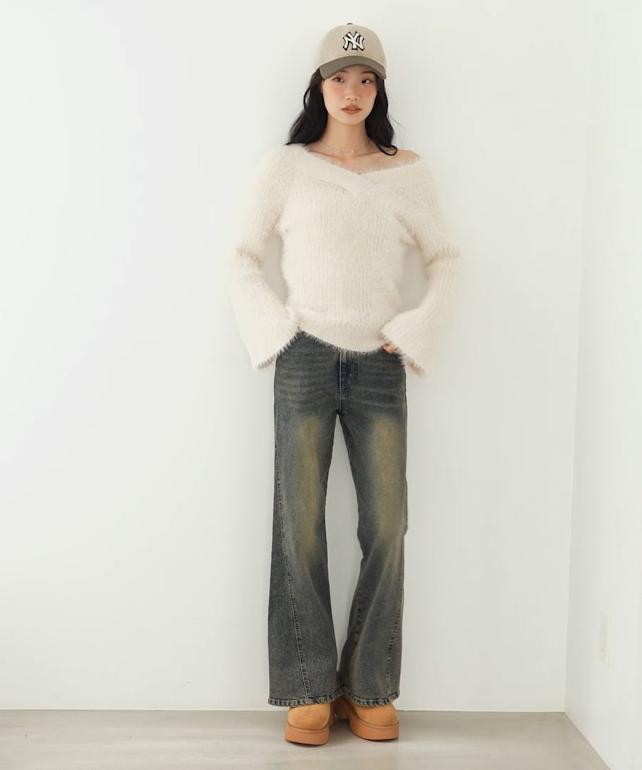 shéller マルチカラーフェザーニット Sheller シェリエ マルチカラー