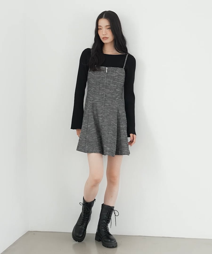 Heather♡サイズM 予約】サーキュラーZIPキャミミニワンピース | [公式]ヘザー（Heather