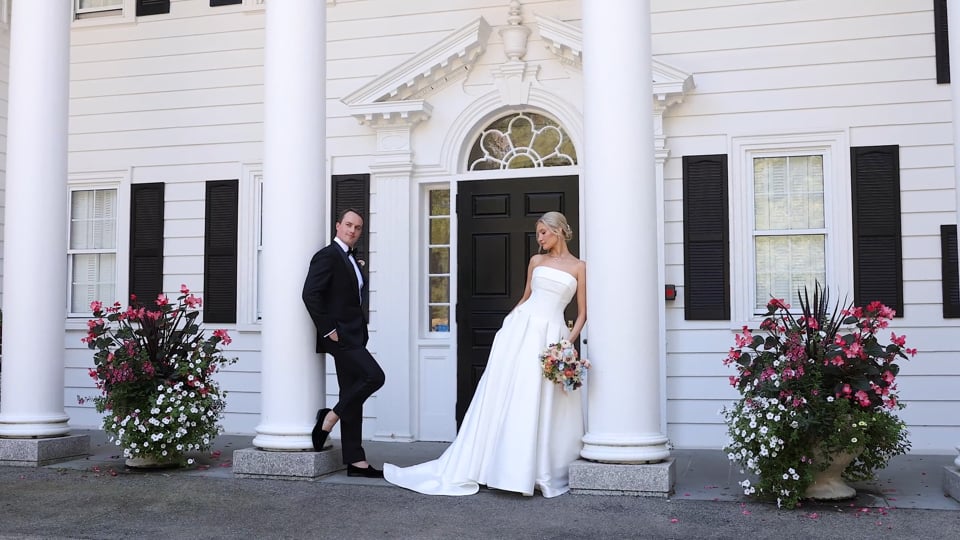 Floriana wedding film showcasing a classic New England venue, and joyful reception.