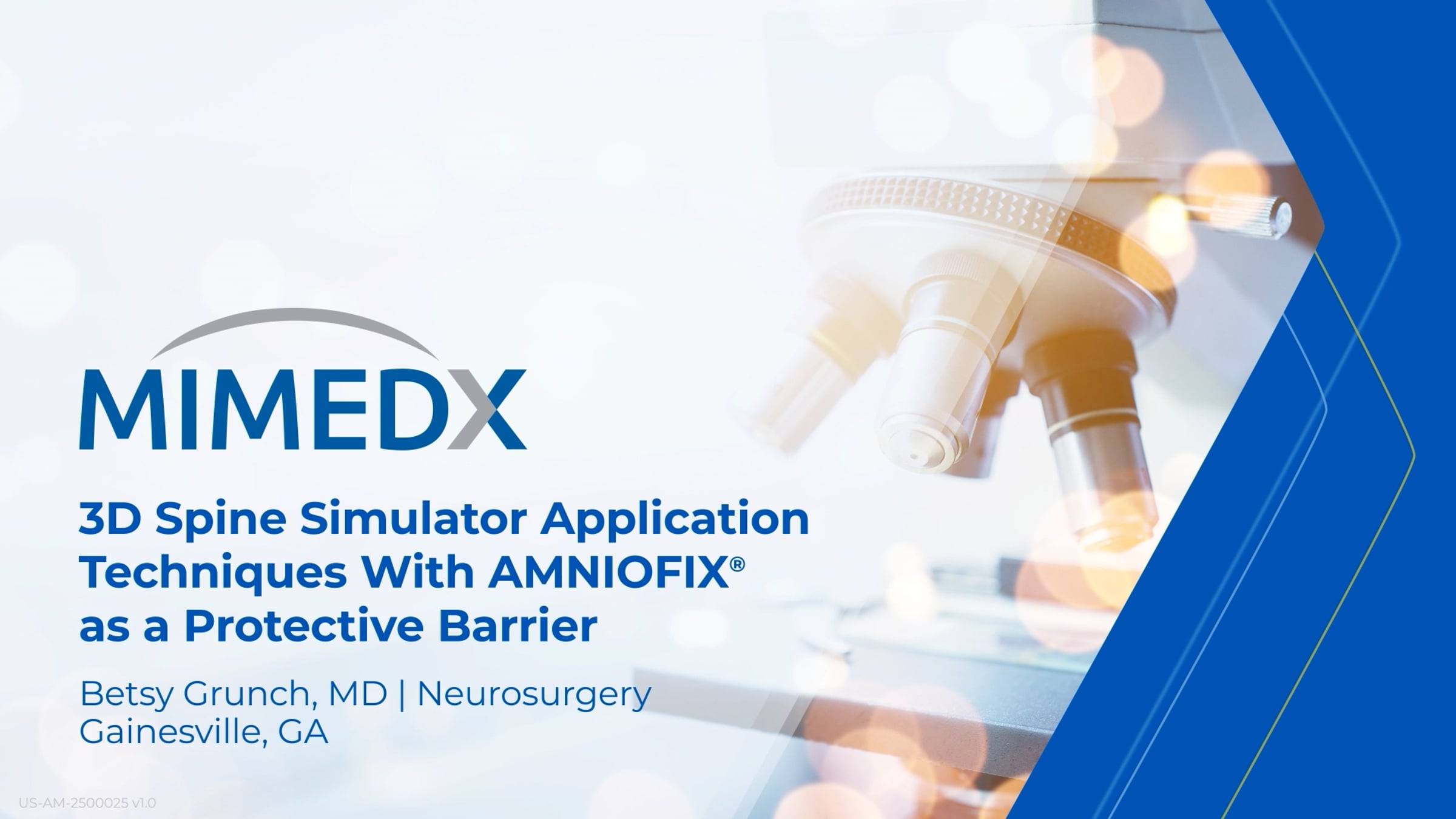 3D Spine Simulator Application Techniques With AMNIOFIX as a Protective ...