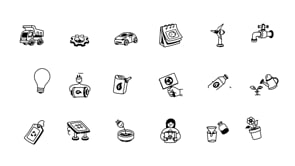 Animated Recycle Doodle Art Set, an Outline Icon by Vectors Market (Thumbnail 5 of 5)