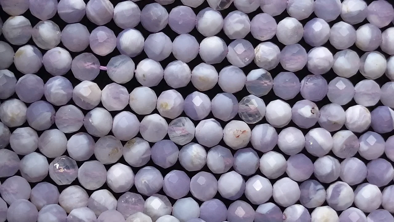 ブラジル産ファントムスコロライト ラウンドカット4mm 1連｜天然石