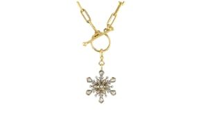 Sterling Silver and 18kt Gold Over Sterling Snowflake Charm