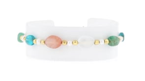 10.00 ct. t.w. Multi-Gemstone Bead Bracelet in 18kt Gold Over Sterling