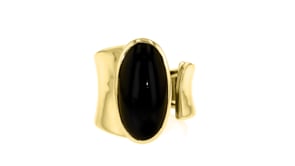 Onyx Wrap Ring in 18kt Gold Over Sterling