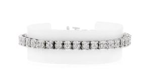 2.00 ct. t.w. Diamond Cluster Tennis Bracelet in Sterling Silver