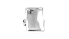 Italian Sterling Silver Personalized Rectangular Ring